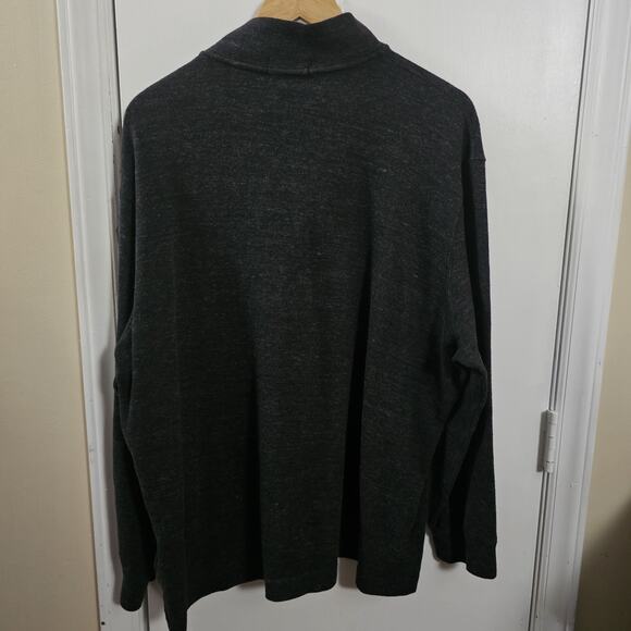 POLO RALPH LAUREN Estate Rib Quarter-Zip Pullover Men's XL Gray Black Red Pony - Picture 5 of 5